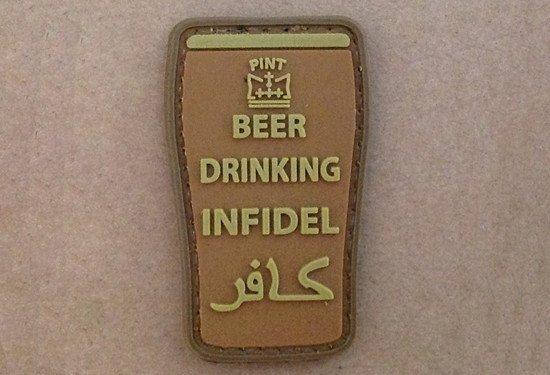 Naszywka 3D - Beer drinking infidel - Coyote [GFC Tactical] (для страйкболу), фото 1