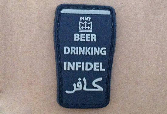 Naszywka 3D - Beer drinking infidel - Black [GFC Tactical] (для страйкболу), фото 1