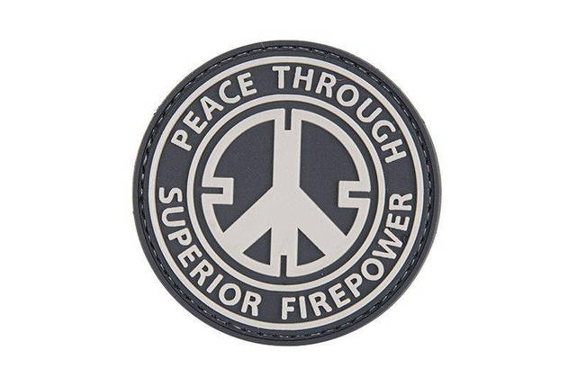 Naszywka 3D - Peace Through Superior Firepower [GFC Tactical] (для страйкболу), фото 2