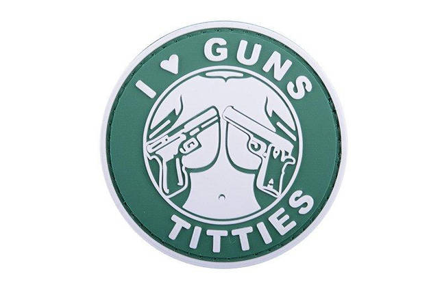 Naszywka 3D - I Love Guns Titties [GFC Tactical] (для страйкболу), фото 1