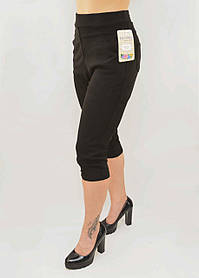 Бриджі жіночі в синьому та чорному кольорі від 2XL до 7XL Капрі Ластівка норма, батал норма 2XL — 4XL Чорні