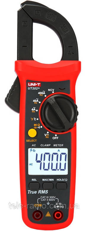 Токові кліщі (тестер) UNI-T UT202+ з термопарою