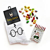Набір Цукерки Гаррі Поттер 34г + Шкарпетки Harry Potter з окулярами