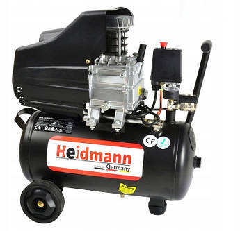 Компресор повітряний масляний 24л Heidmann 1.5 кВт 220В 8 атм компресор масляного типу 24л.