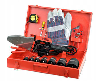 Паяльник для пластикових труб MAR-POL [2660 Вт / 0-300°C / 6 насадок / +Ножиці для труб]