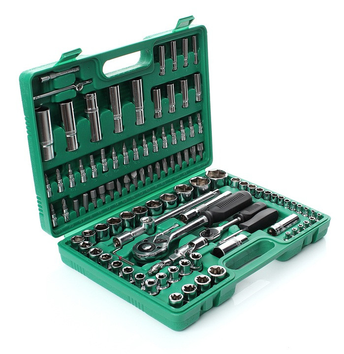 Універсальний набір інструменту TAGRED TA200 108 пр CrV 1/2 1/4 комплект 108 шт домашній мастер, фото 1