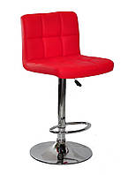Барный стул Арно красный кожзам + хром/ Arno BAR CH - Base