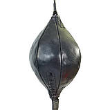 Груша набивна Кругла на розтяжках ЛЕВ UR (вітош, d-16 см, l-30 см,вага-1,5 кг), фото 2