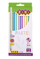 Карандаши цветные Zibi PASTEL, 12 шт., KIDS LINE