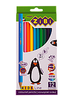 Карандаши цветные Zibi 12 цветов, KIDS Line