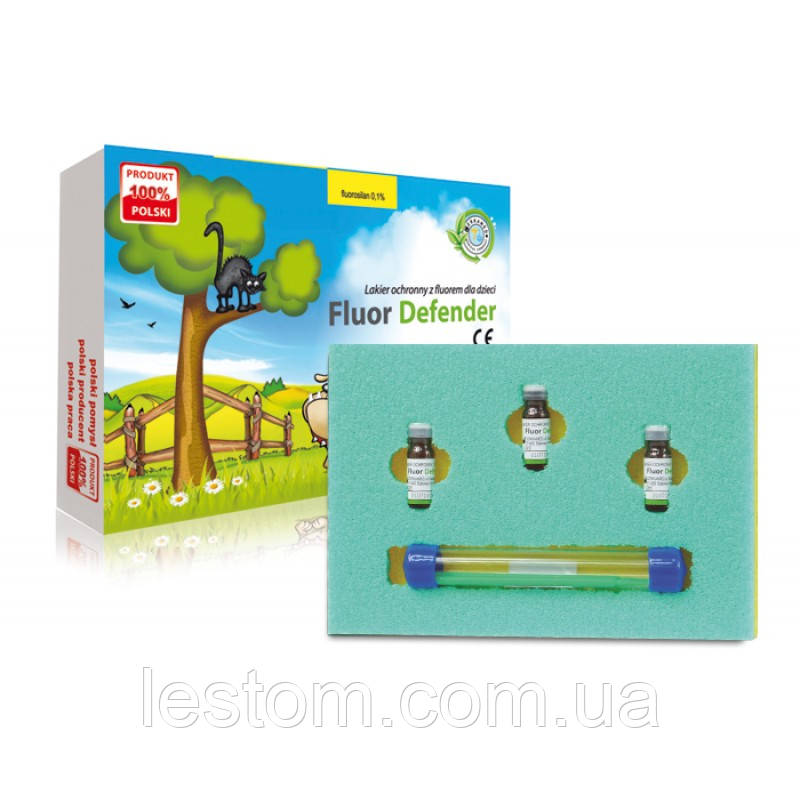 FLUOR DEFENDER mini ( Флюр Дефендер — фторувальний лак) Cerkamed, 3x1 мл