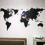 Вінілова наклейка Карта світу декоративна самоклеюча велика карта на стіну материки матова 1500х800 мм, фото 9