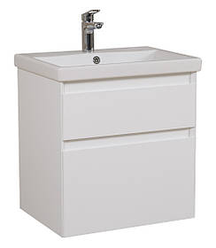 Тумба з умивальником консольна Аква Родос Еліт 60 білий мат