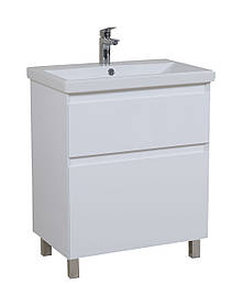 Тумба з умивальником підлогова Аква Родос Еліт 70 білий мат