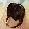Чубчик чілка накладна на застібках (кліпсах) шоколадно-каштановий 10-028-2/ 33, фото 3