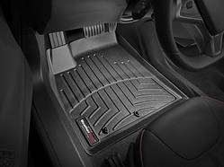 Килими гумові WeatherTech Tesla Model S 2012-2014 передні чорні (без логотипу на отворі MODEL S )