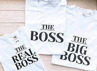 Футболки в стилі Family look для мами, тата та дитини The BOOS/The REAL BOSS/The BIG BOSS