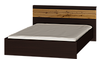 Односпальная кровать Соната-1400 деревянная Эверест 140х200 см Венге тёмный + Аппалачи
