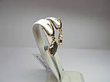 Золоті жіночі сережки з підвіскою "Конюшина" з перламутром 5,33 г, фото 3
