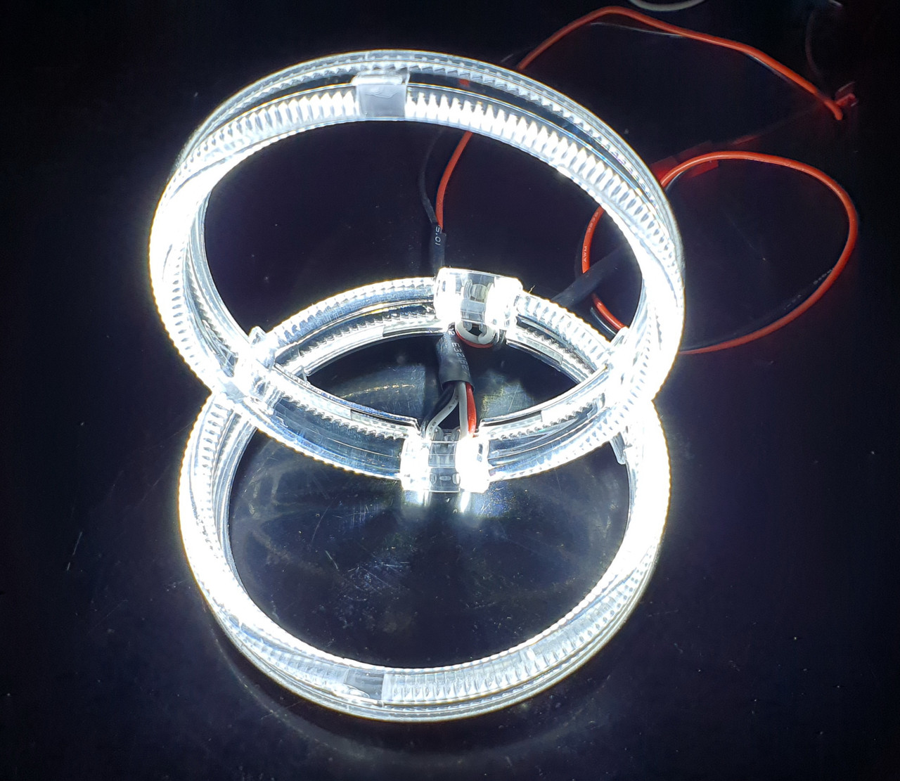 80 мм, кільце підсвітки "кристал", білий 2 шт.