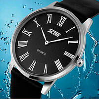 Мужские наручные часы Skmei Rome 9092 Черный с черным циферблатом