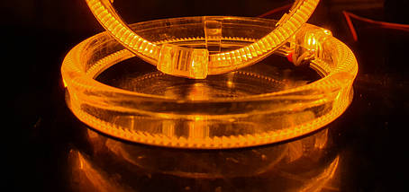 80 мм, кольцо подсветки "кристалл", желтый 2шт., фото 2