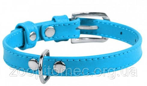 Нашийник для собак Waudog Glamour блакитний без прикрас (ширина 20 мм, довжина 30-39 см), фото 1
