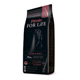 Fitmin dog For Life Lamb & Rice / гіпоалергенний комплексний корм для дорослих собак (ягня з рисом), Лорі 3 кг