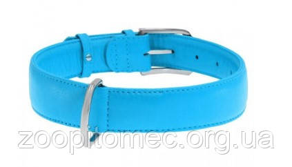 Нашийник для собак Waudog Glamour без прикрас блакитний (ширина 35 мм, довжина 46-60 см), фото 1