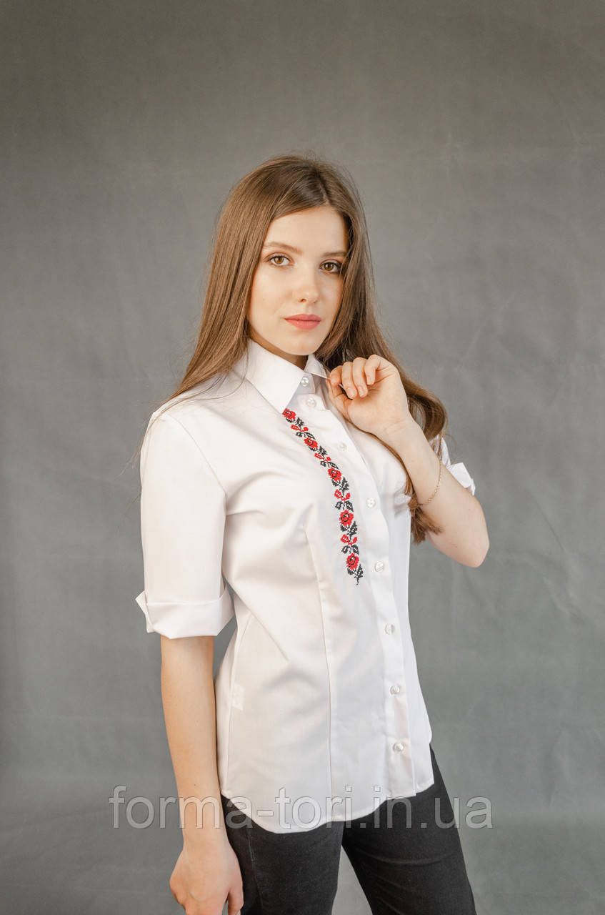 Сорочка біла з вишивкою, фото 1