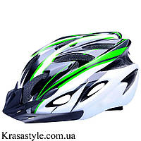 Спортивный шлем Avanti 54-58см S/M черно-зеленый