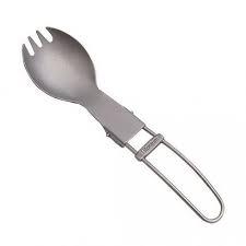 Складна ложка-вилка Naturehike Titanium spork NH18C001-J Сірий