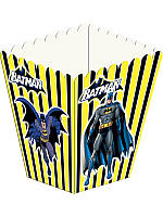 Коробочка для попкорна "Бетмен/Бэтмен (Полоска)" Поштучно 10см высота (малотиражные)