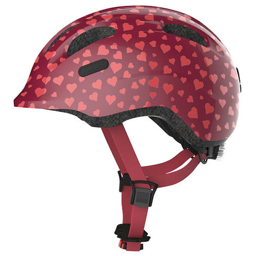 Велосипедний дитячий шолом ABUS SMILEY 2.0 S 45-50 Cherry Heart, фото 2