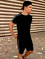 Спортивный летний мужской комплект Asos Асос футболка шорты хлопок черный весна лето Киев