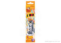 Олівці кольорові 6 кольорів Tom and Jerry TJ02100