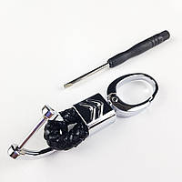 Брелок із логотипом вашого авто 8 см + викрутка Чорний, Citroen