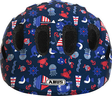 Велосипедний дитячий шолом ABUS SMILEY 2.1 S 45-50 Blue Maritim, фото 2
