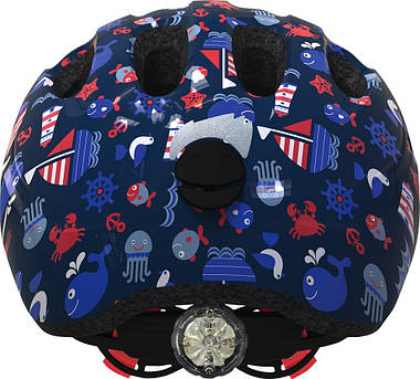 Велосипедний дитячий шолом ABUS SMILEY 2.1 S 45-50 Blue Maritim, фото 3
