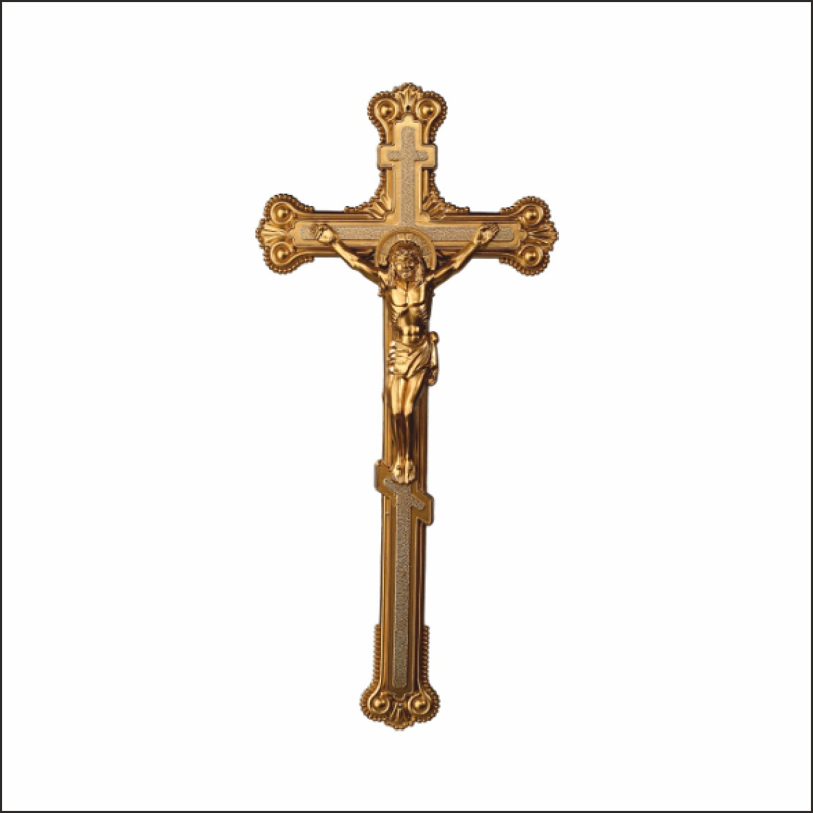 Хрест православний "коронка" з розп'яттям - фото 1 - id-p1185609049