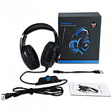 Навушники ігрові ONIKUMA Gaming LED K1 Pro, чорно-сині, фото 5