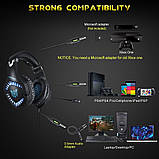 Навушники ігрові ONIKUMA Gaming LED K1 Pro, чорно-сині, фото 8