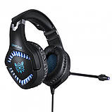 Навушники ігрові ONIKUMA Gaming LED K1 Pro, чорно-сині, фото 3