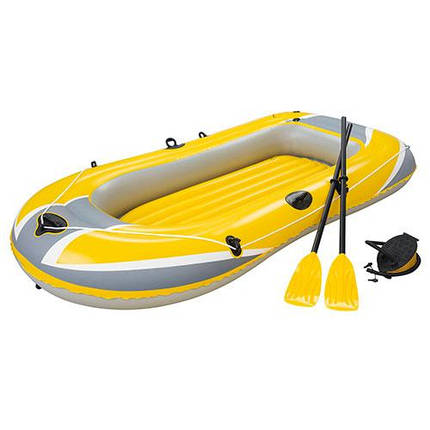 Човен надувний Bestway Hydro-Force Raft 61083 228-121 см весло 2 шт і насос, фото 2