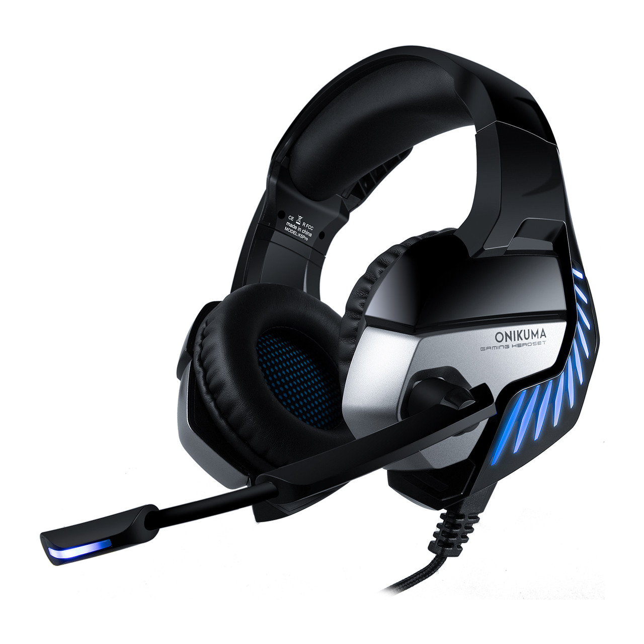Навушники геймерські ONIKUMA Gaming LED K5 Pro, чорно-сині