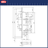 Замок із засувкою для алюмінію BKS (40/92/270), фото 2