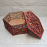 Скринька шестигранна червона, фото 3
