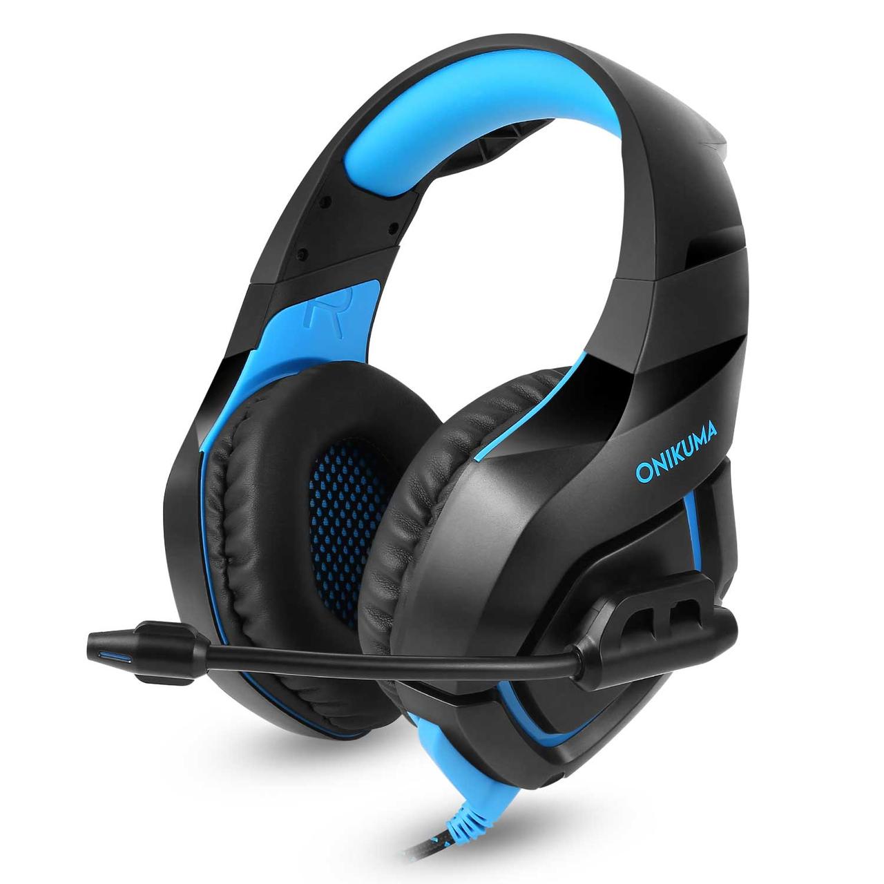 Навушники ігрові ONIKUMA Gaming K1-B, чорно-сині, фото 1