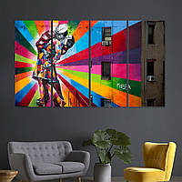 Картина графіті на полотні Матрос цілує дівчину 4, 60, 100