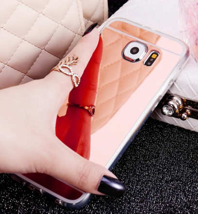 Дзеркальний силіконовий чохол для Samsung Galaxy S6 Edge